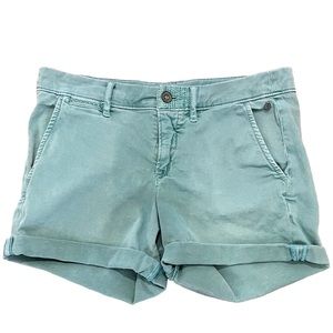 Anthropologie Blue and Green Bermuda Shorts Relaxed Fit
